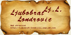 Ljubobrat Londrović vizit kartica
